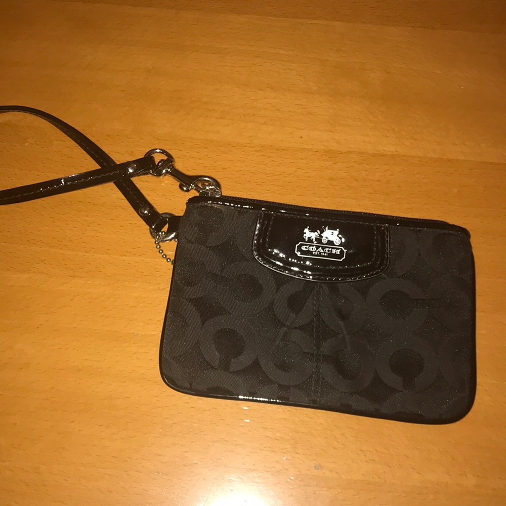 Black Coach Wristlet